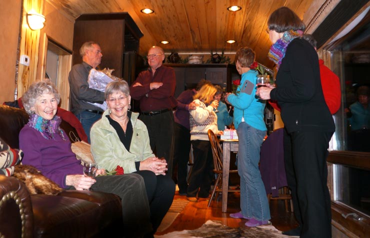 Guests at Alysa and Dick Ellison's wedding aboard GN 441