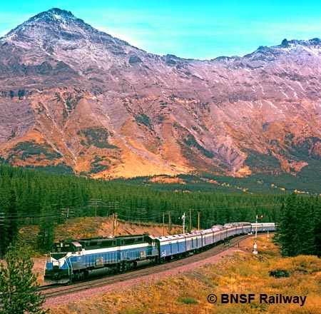 Westbound Empire Builder passing Glacier Park