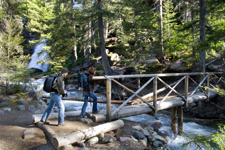 Hiking at Baring Falls