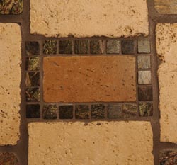 Travertine stone wall in J.J.